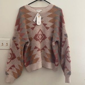 Size medium new with tags chenille tribal sweater